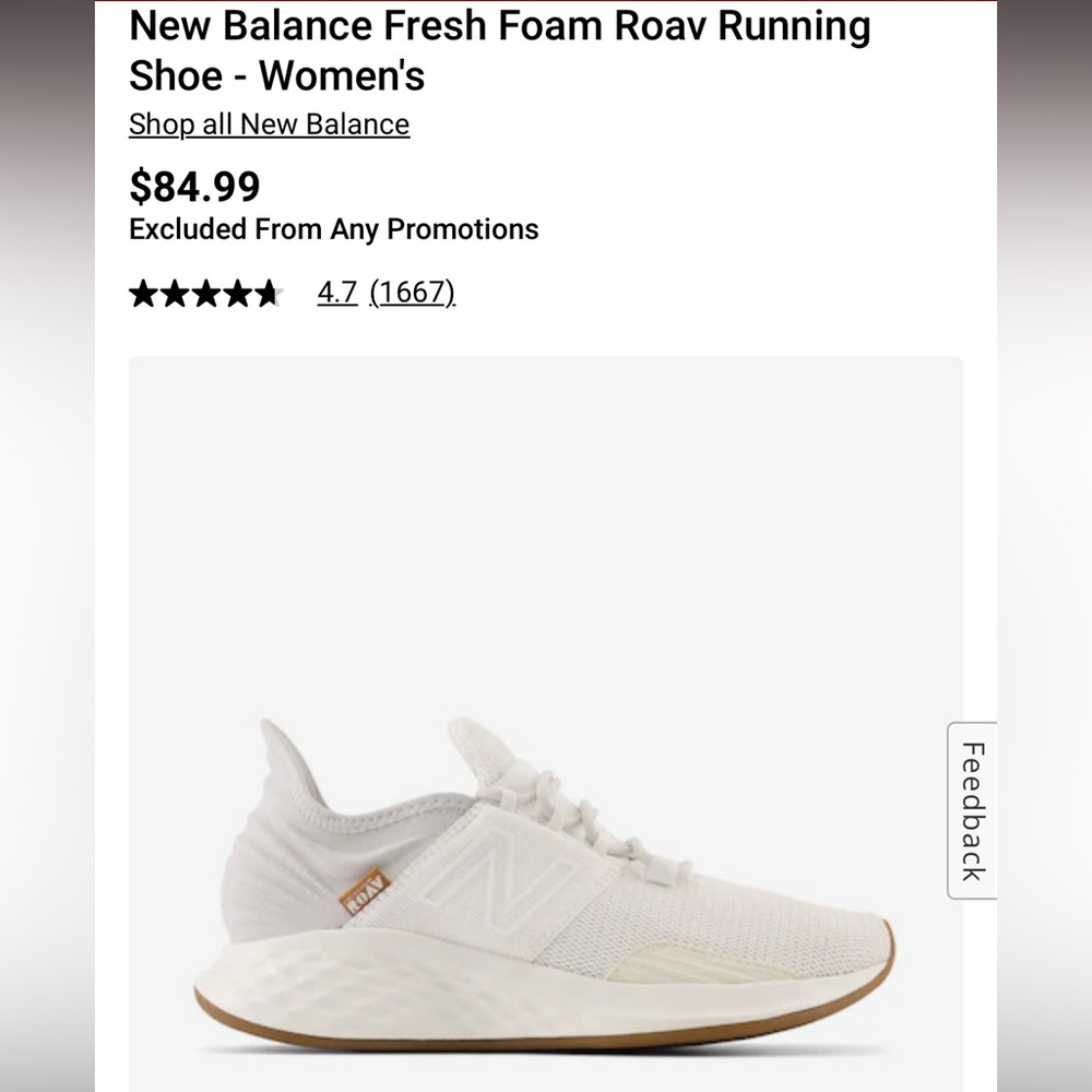 New balance fresh foam roav running